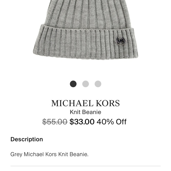 Womens Michael Kors Logo Stocking Cap! Grey/ Silver, NWOT! - Picture 10 of 10